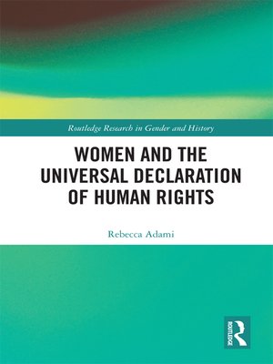 cover image of Women and the Universal Declaration of Human Rights